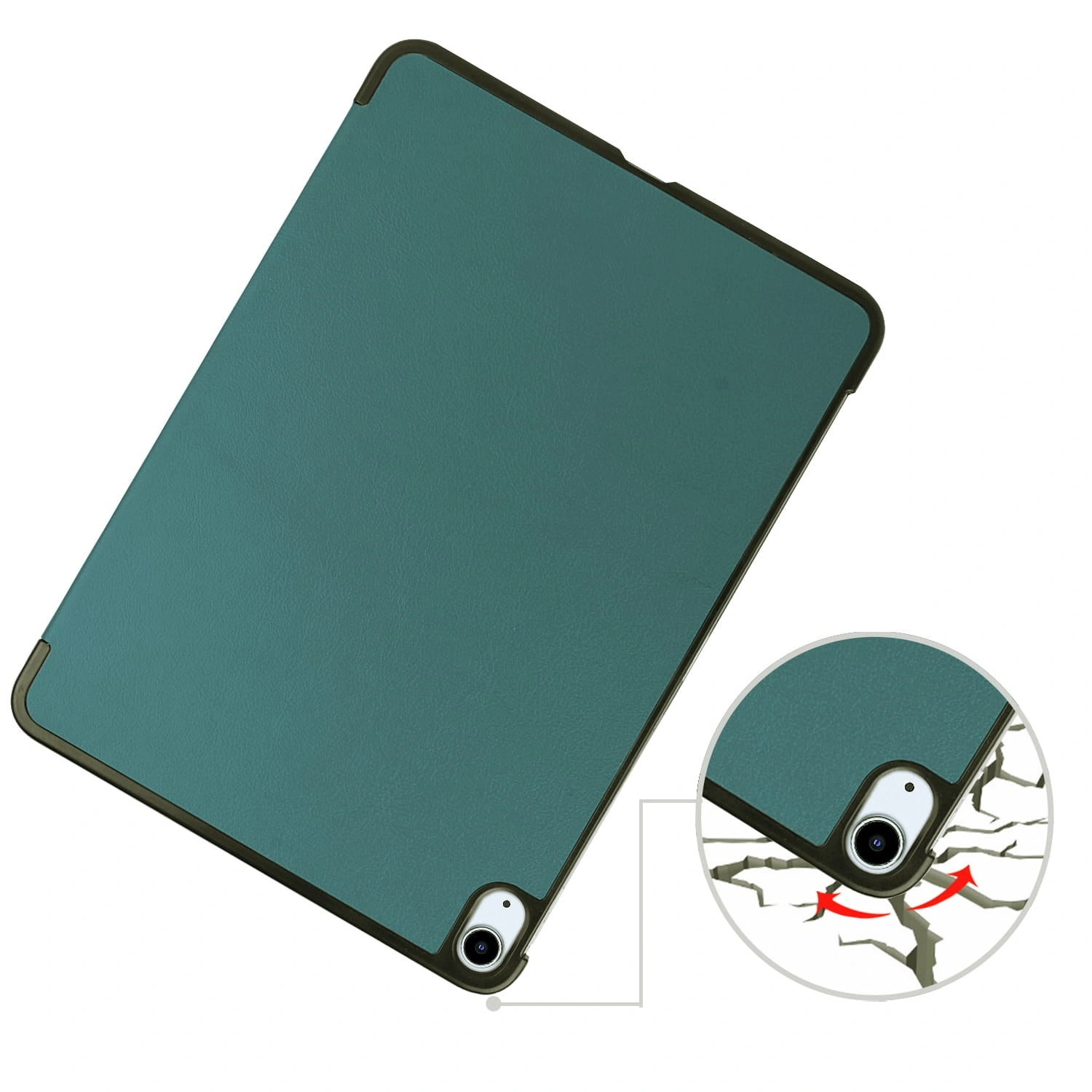 Kryt Bizon Case Tab Croc Apple iPad Air 6 10.9" 2024 / iPad Air 5 10.9 2022 / Air 4 10.9 2020 dark green