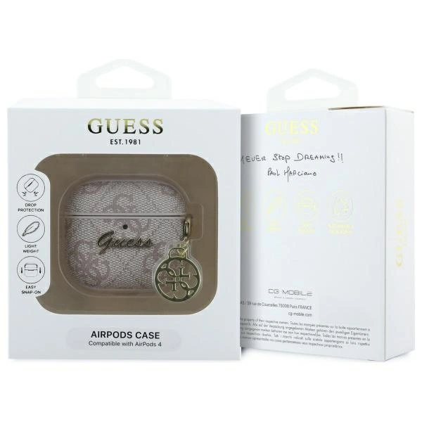 Kryt Guess GUA4G4GSMP Apple AirPods 4 cover 4G Charm Collection pink