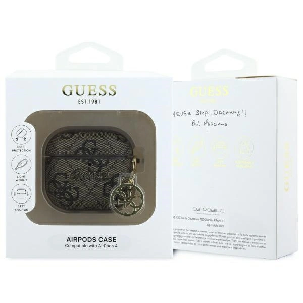 Kryt Guess GUA4G4GSMW Apple AirPods 4 cover 4G Charm Collection brown