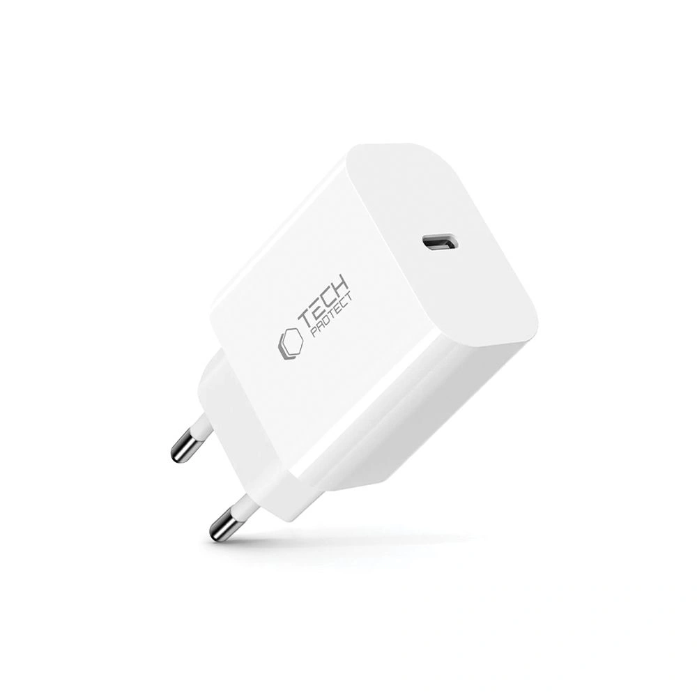 Síťová nabíječka Tech-Protect NC20W 1-port USB-C Network Charger PD20W White