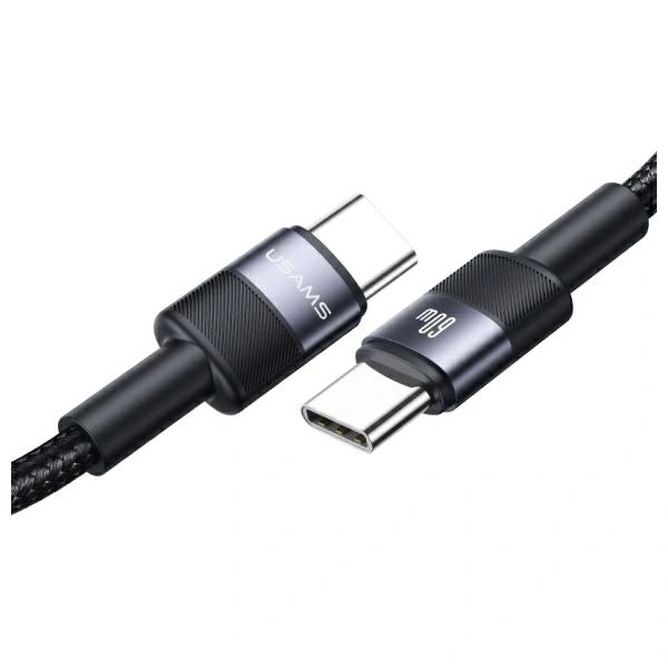USAMS US-SJ724 cable USB-C / USB-C 60W 1.2m Aluminum Alloy Data Cable SY Series