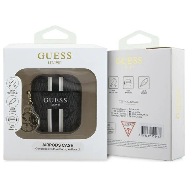 Kryt Guess GUA2P4RPSK Apple AirPods 1/2 cover 4G Printed Stripes Charm black