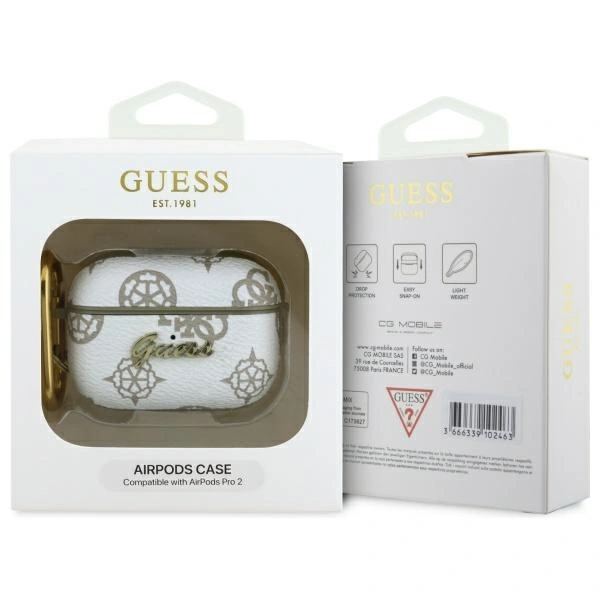 Kryt Guess GUAP2PG4GPH Apple AirPods Pro 2 (2022/2023) cover 4G Hook white