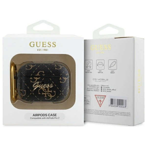 Kryt Guess GUAP2PG4GPK Apple AirPods Pro 2 (2022/2023) cover 4G Hook black