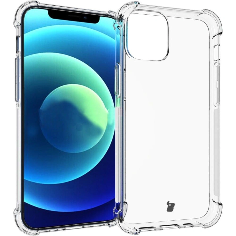 Kryt Bizon Case Clear Pack case + 2x screen glass + lens glass Apple iPhone 12 Mini clear