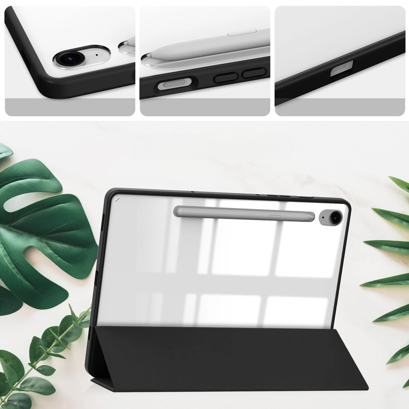 Kryt Bizon Case Tab Clear Matt Samsung Galaxy Tab S9 / S9 FE black