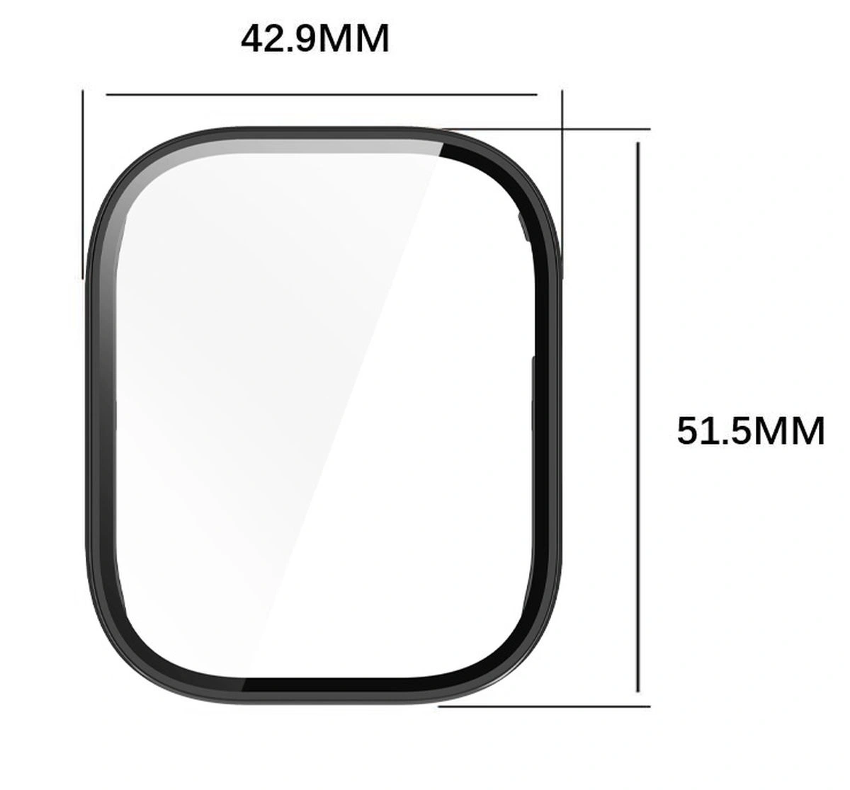 Kryt Bizon Case+Glass Watch Xiaomi Redmi Watch 5 Active black