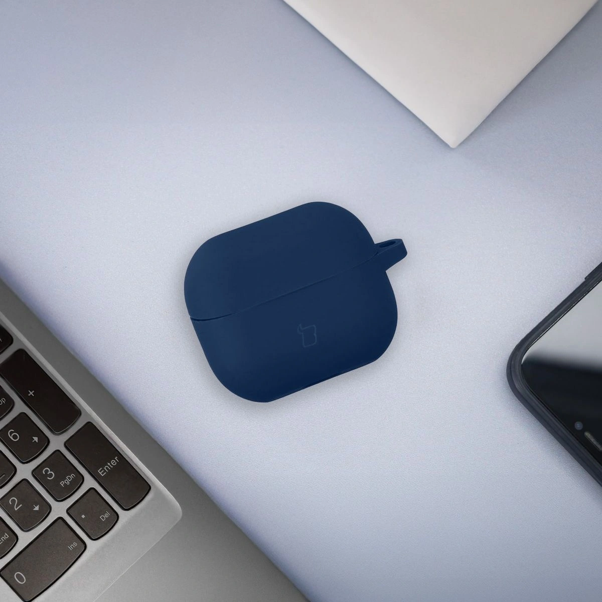 Kryt Bizon Case Headphone Silicone Samsung Galaxy Buds 3 / 3 Pro navy blue