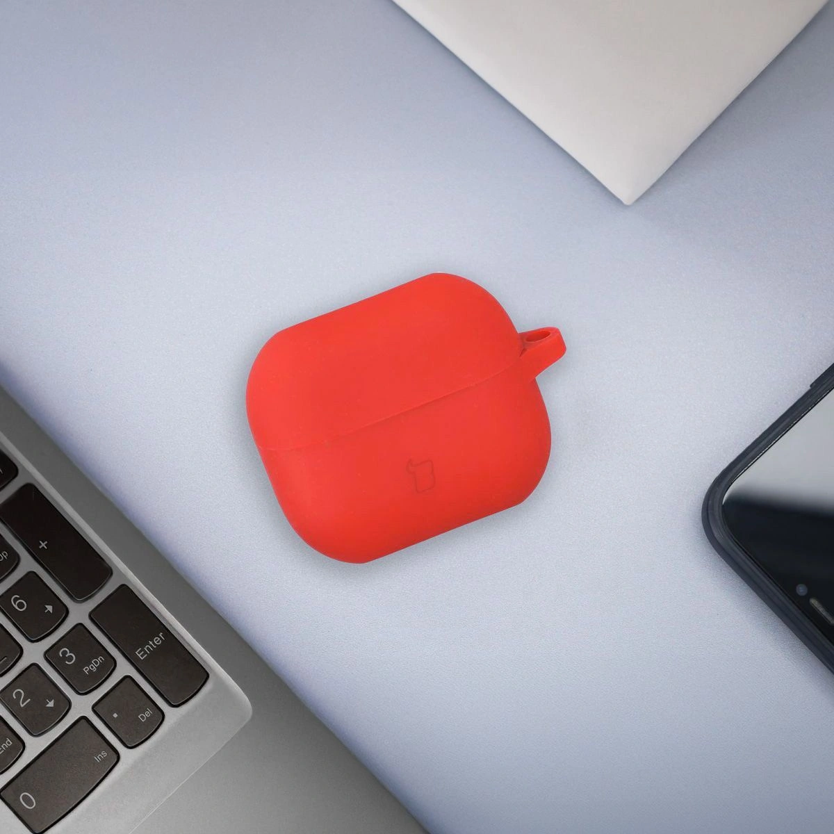 Kryt Bizon Case Headphone Silicone Samsung Galaxy Buds 3 / 3 Pro red