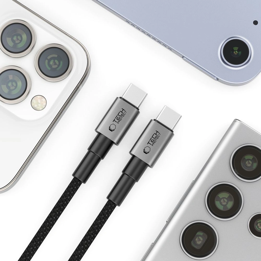 Tech-Protect Ultraboost DNA USB-C / USB-C Cable PD60W/3A 200cm Iron Grey