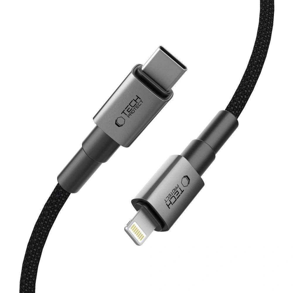 Tech-Protect Ultraboost DNA USB-C / Lightning Cable PD27W/3A 200cm Iron Grey