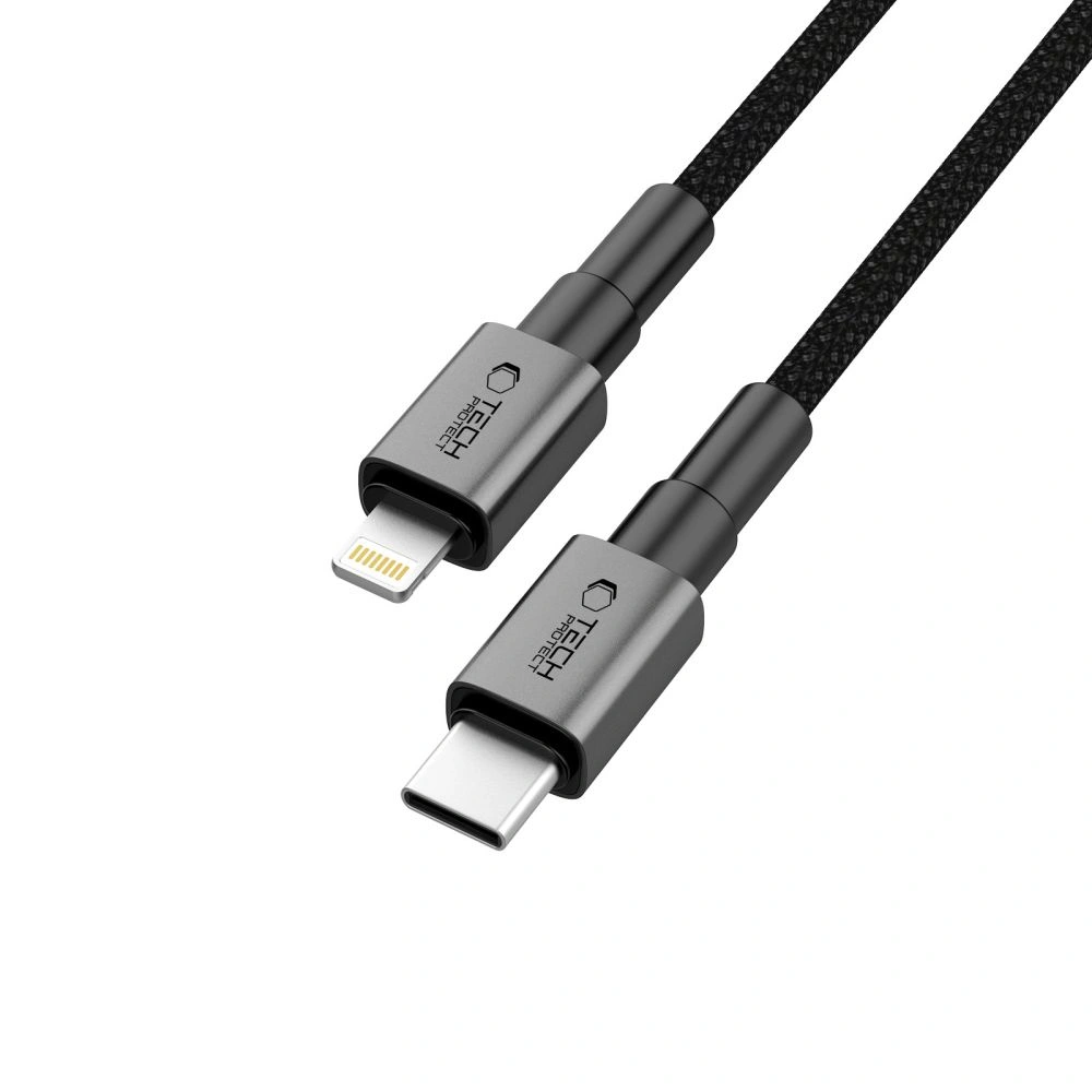 Tech-Protect Ultraboost DNA USB-C / Lightning Cable PD27W/3A 200cm Iron Grey
