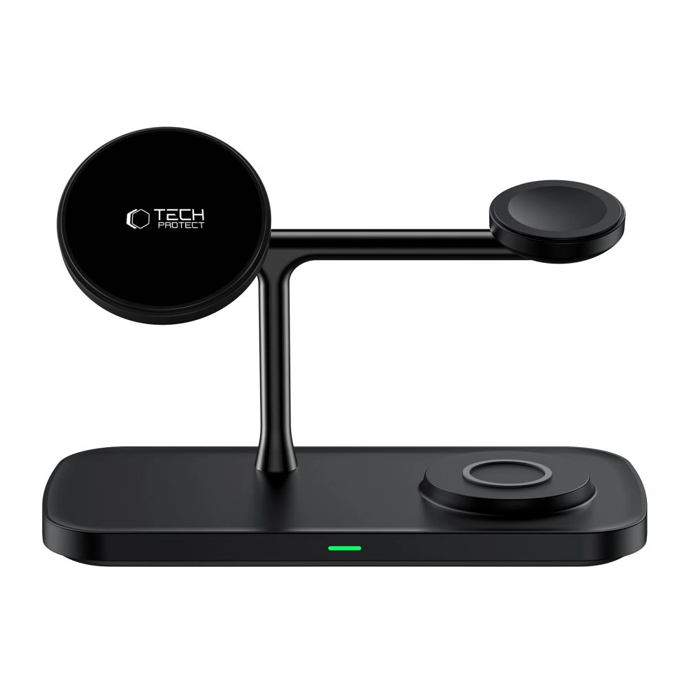 Bezdrátová nabíječka Tech-Protect QI15W-A45 3in1 Magnetic MagSafe Wireless Charger Black