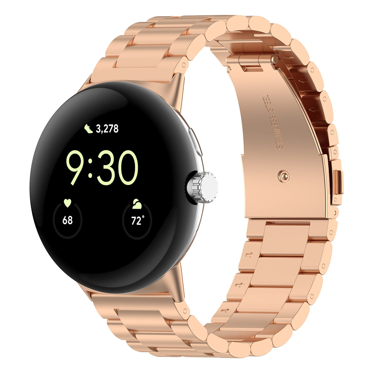 Kryt Bizon Strap Watch Aura Google Pixel Watch 4 / 3 45 mm rose gold
