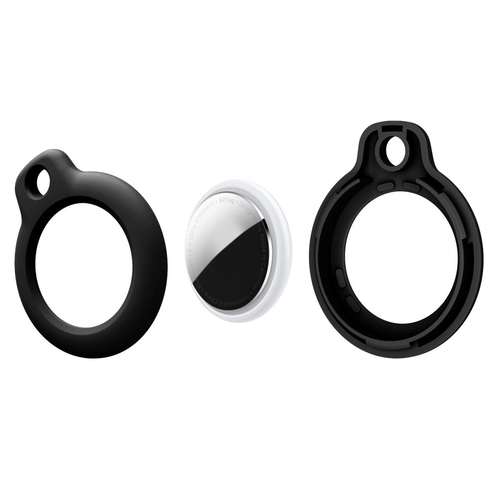 Kryt Tech-Protect Rough Apple Airtag Black [2 PACK]