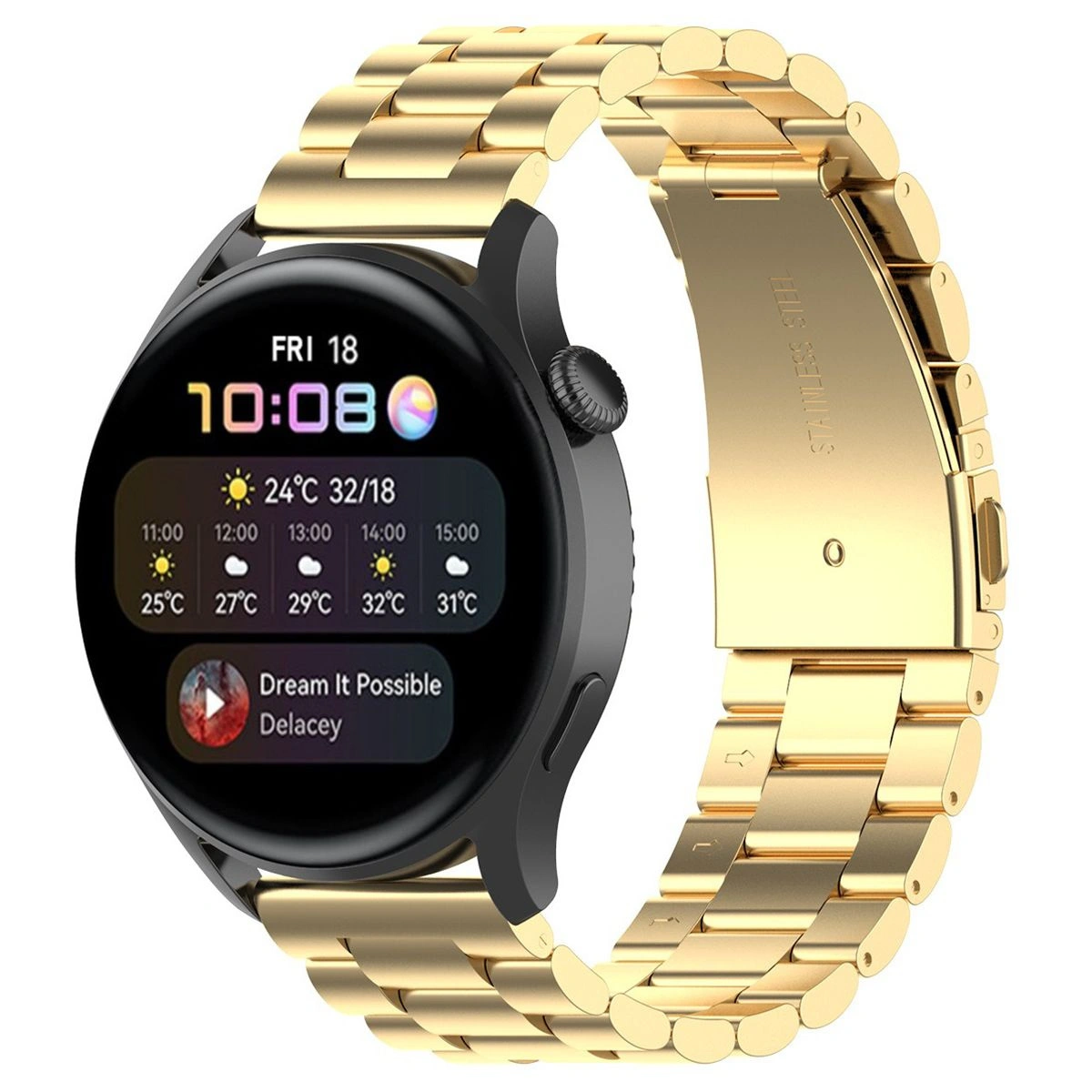 Kryt Bizon Strap Watch Aura Smartwatch 18 mm gold