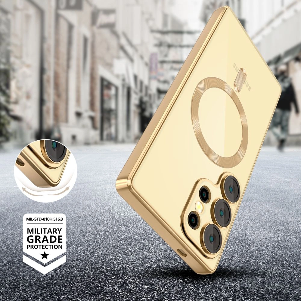 Kryt Tech-Protect Magflex MagSafe Samsung Galaxy S25 Ultra Shiny Gold