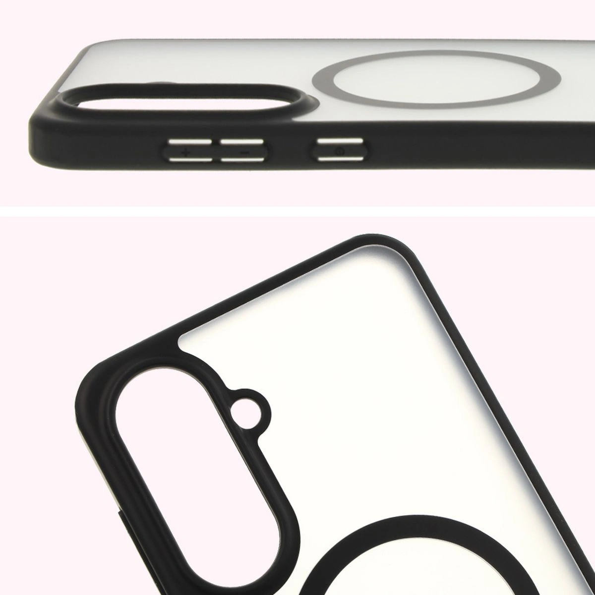 Kryt Bizon Case MatteO Samsung Galaxy A56 5G translucent with black frame