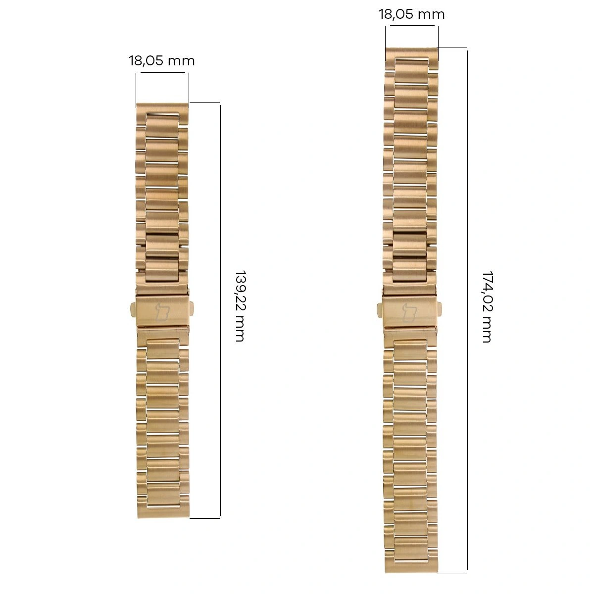 Kryt Bizon Strap Watch Aura Smartwatch 18 mm różowobarva zlatá
