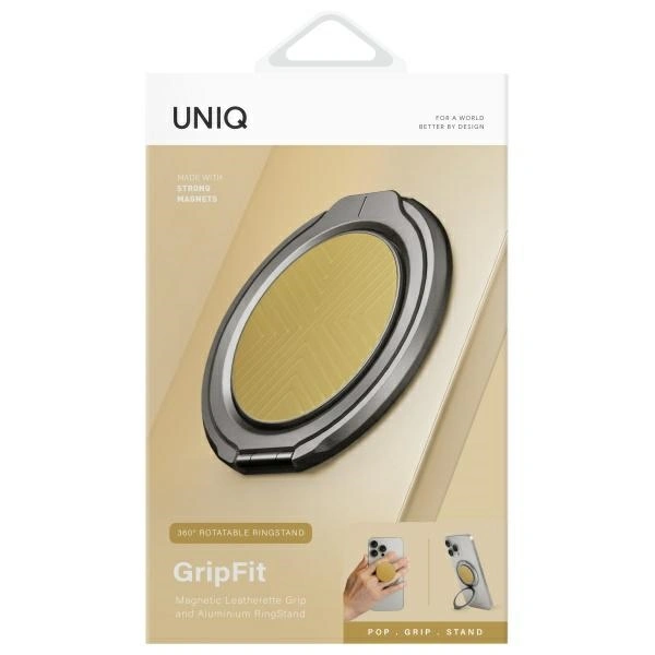 Kryt UNIQ Gripfit 360 Magnetic Mount&Kickstand canary yellow