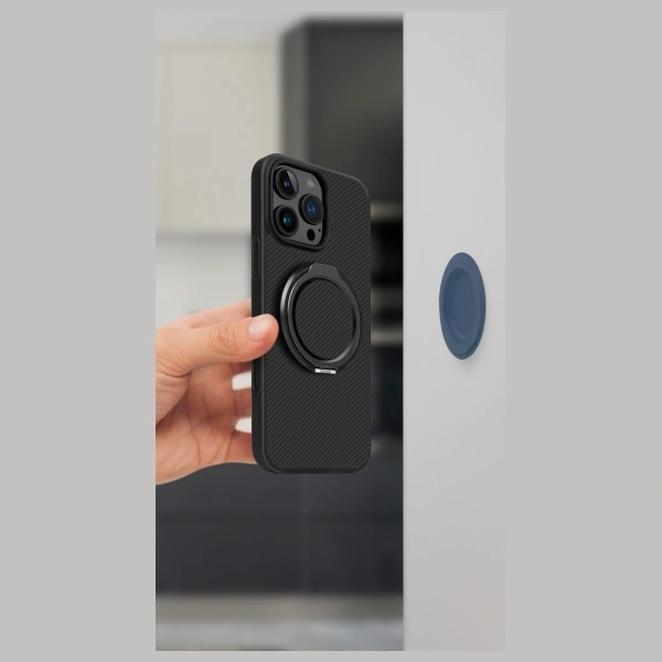 Kryt UNIQ Gripfit Premium 360 Magnetic Mount&Kickstand carbon black