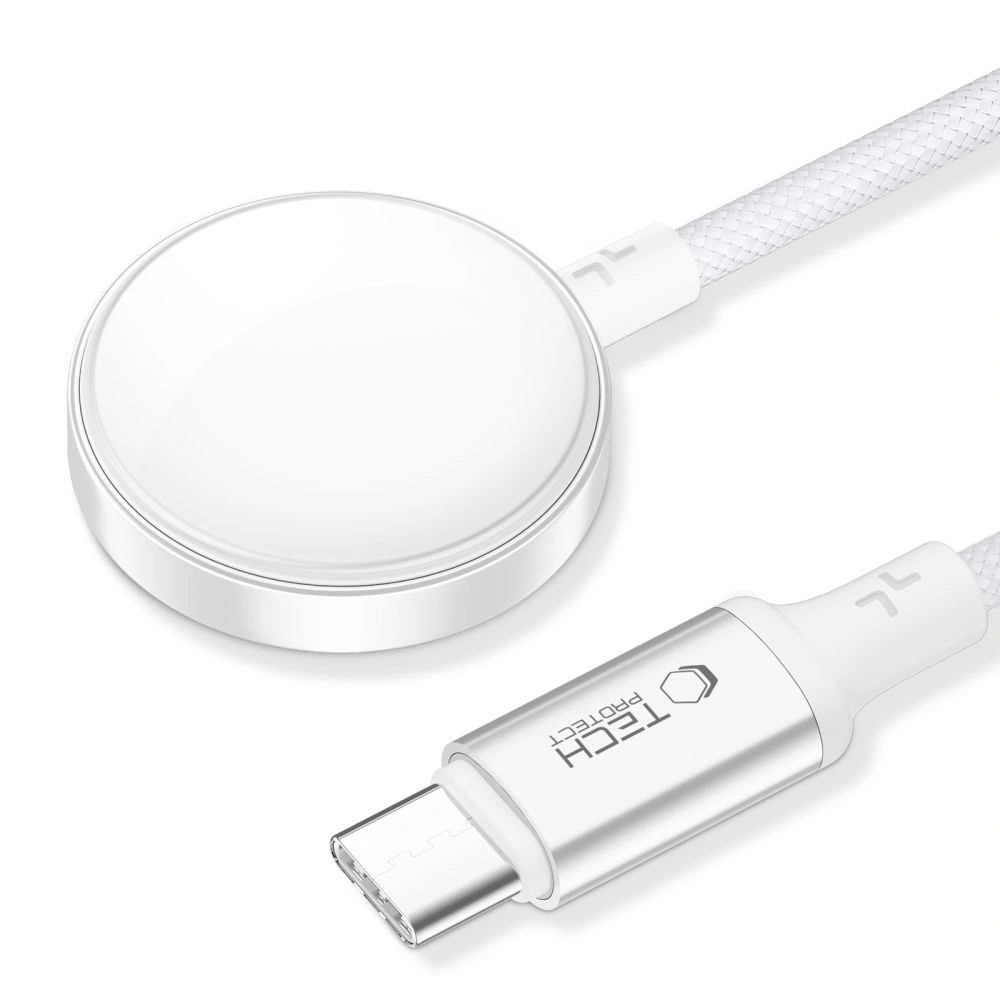 Bezdrátová nabíječka Tech-Protect MC02 Ultraboost Magnetic Charger USB-C Cable 100cm Apple Watch White