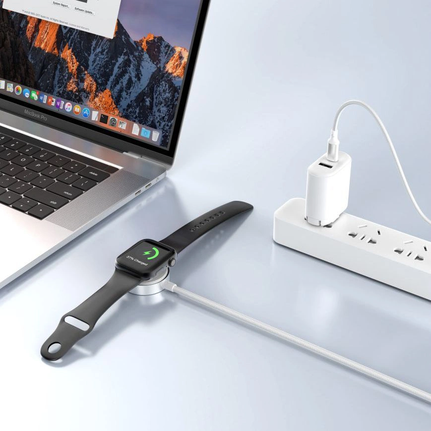 Bezdrátová nabíječka Tech-Protect MC02 Ultraboost Magnetic Charger USB-C Cable 100cm Apple Watch White