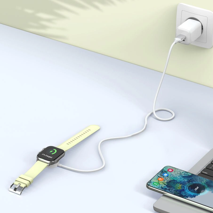 Bezdrátová nabíječka Tech-Protect MC02 Ultraboost Magnetic Charger USB-C Cable 100cm Apple Watch White