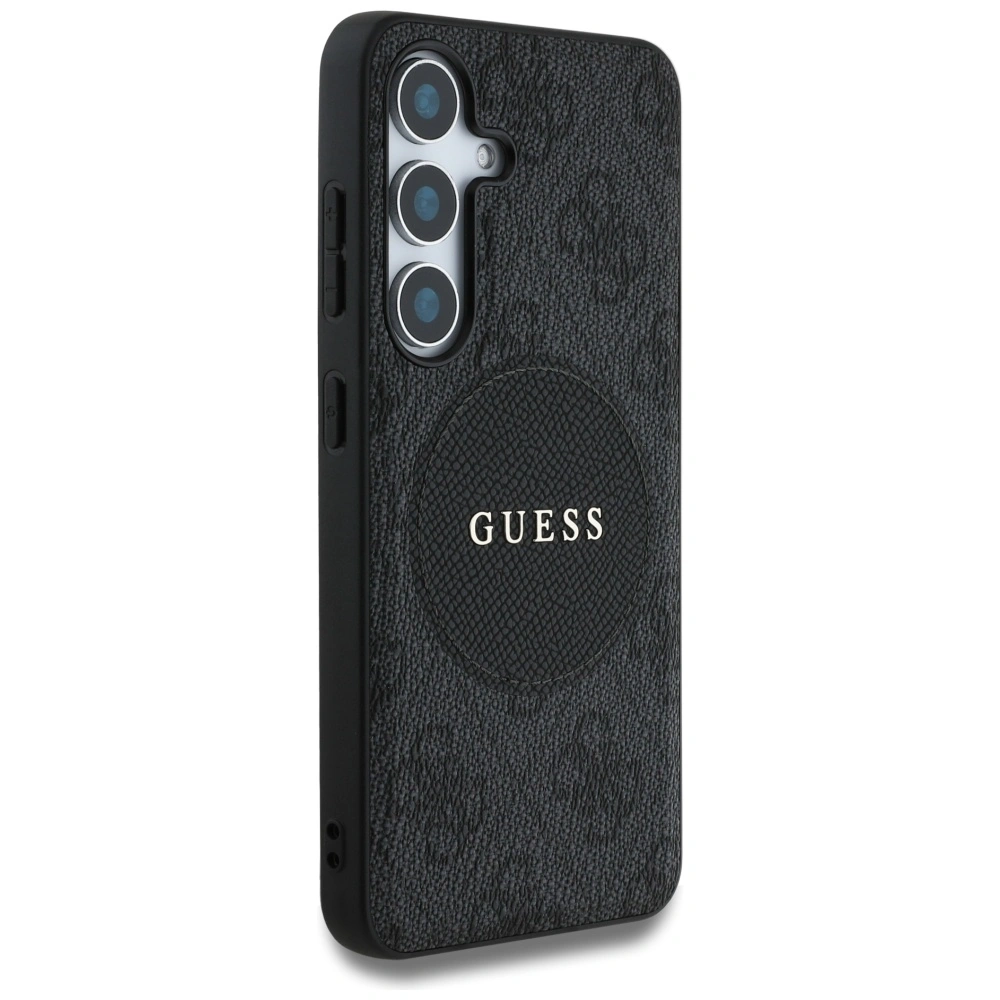 Kryt Guess 4G Round Patch Classic Logo MagSafe Samsung Galaxy S25 black