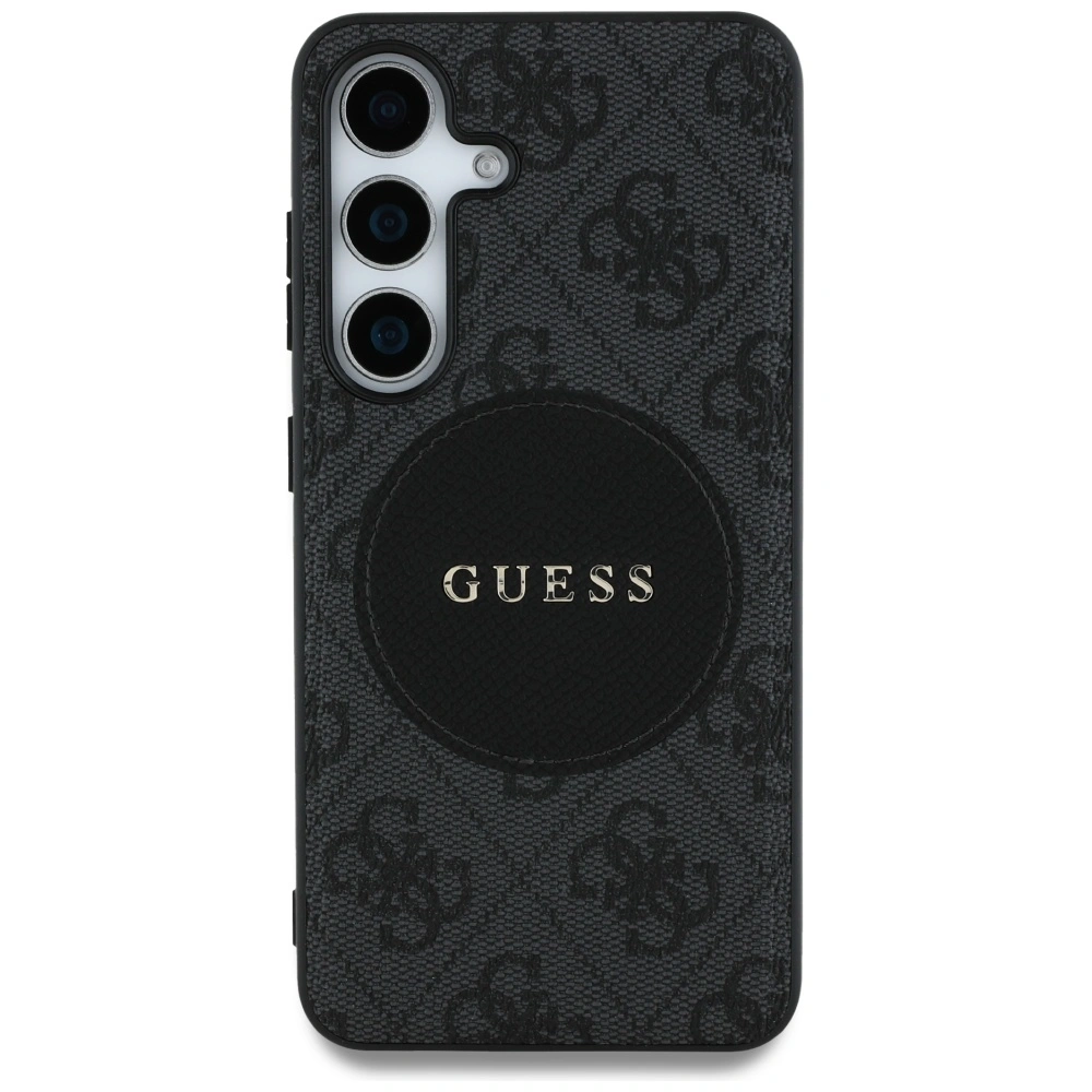 Kryt Guess 4G Round Patch Classic Logo MagSafe Samsung Galaxy S25+ Plus black