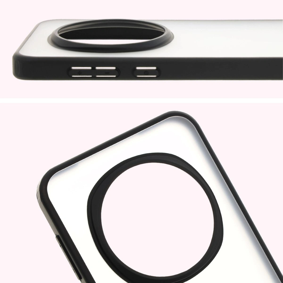 Kryt Bizon Case Angelo Honor Magic7 Pro smoky with a black frame