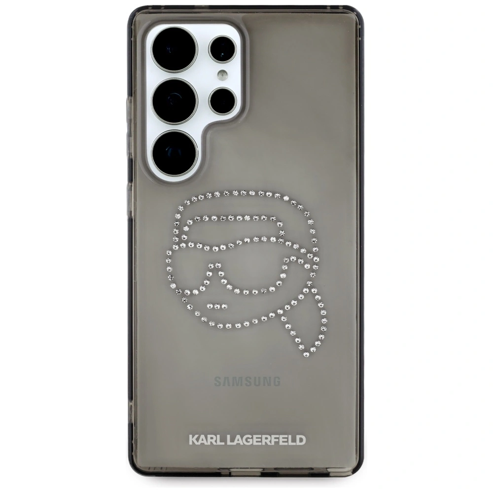 Kryt Karl Lagerfeld Rhinestones Karl Head Logo Samsung Galaxy S25 Ultra black