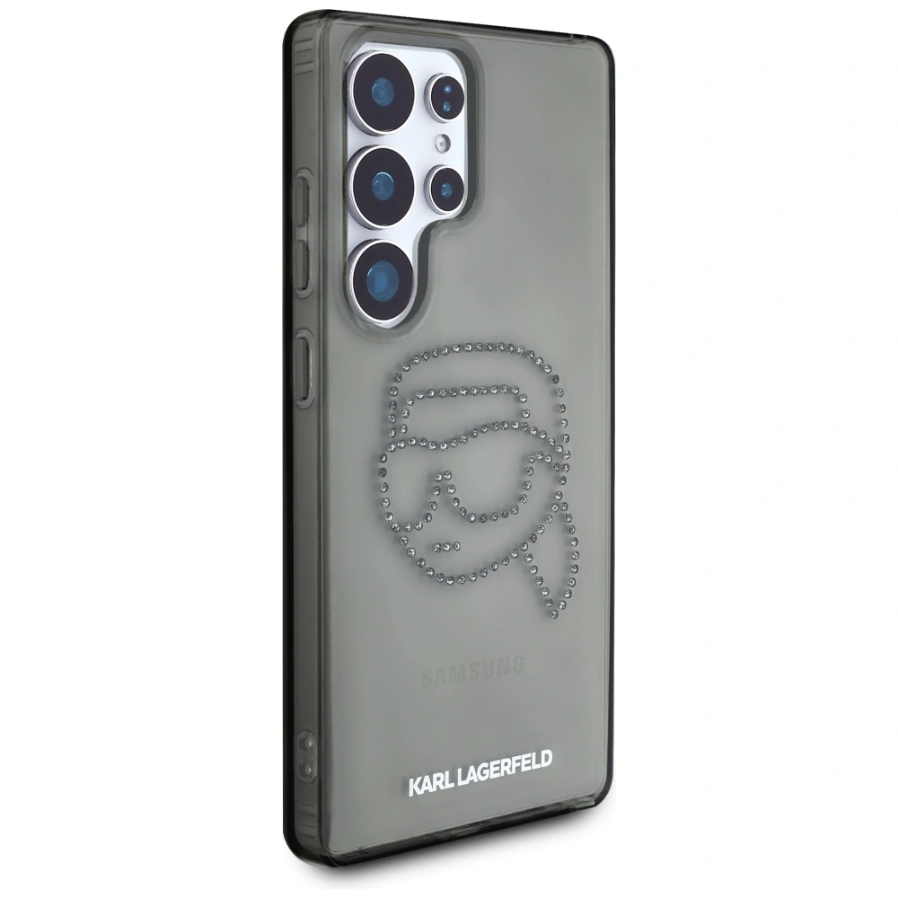 Kryt Karl Lagerfeld Rhinestones Karl Head Logo Samsung Galaxy S25 Ultra black