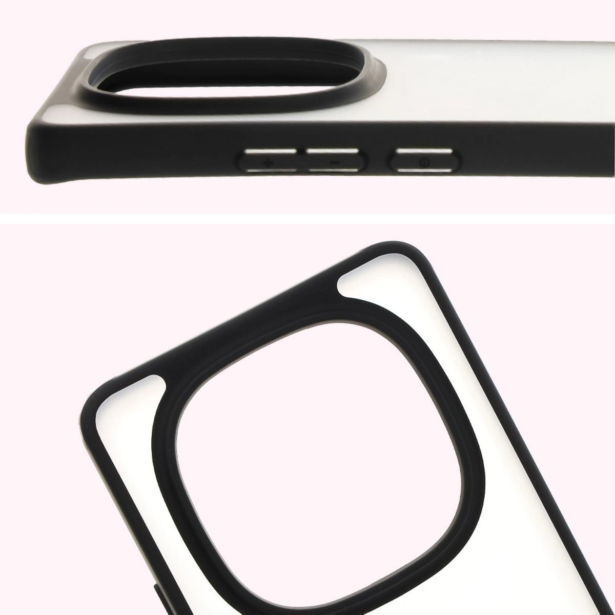 Kryt Bizon Case Angelo Xiaomi Redmi Note 14 Pro 5G / 14 Pro+ 5G / Poco X7 smoky with a black frame