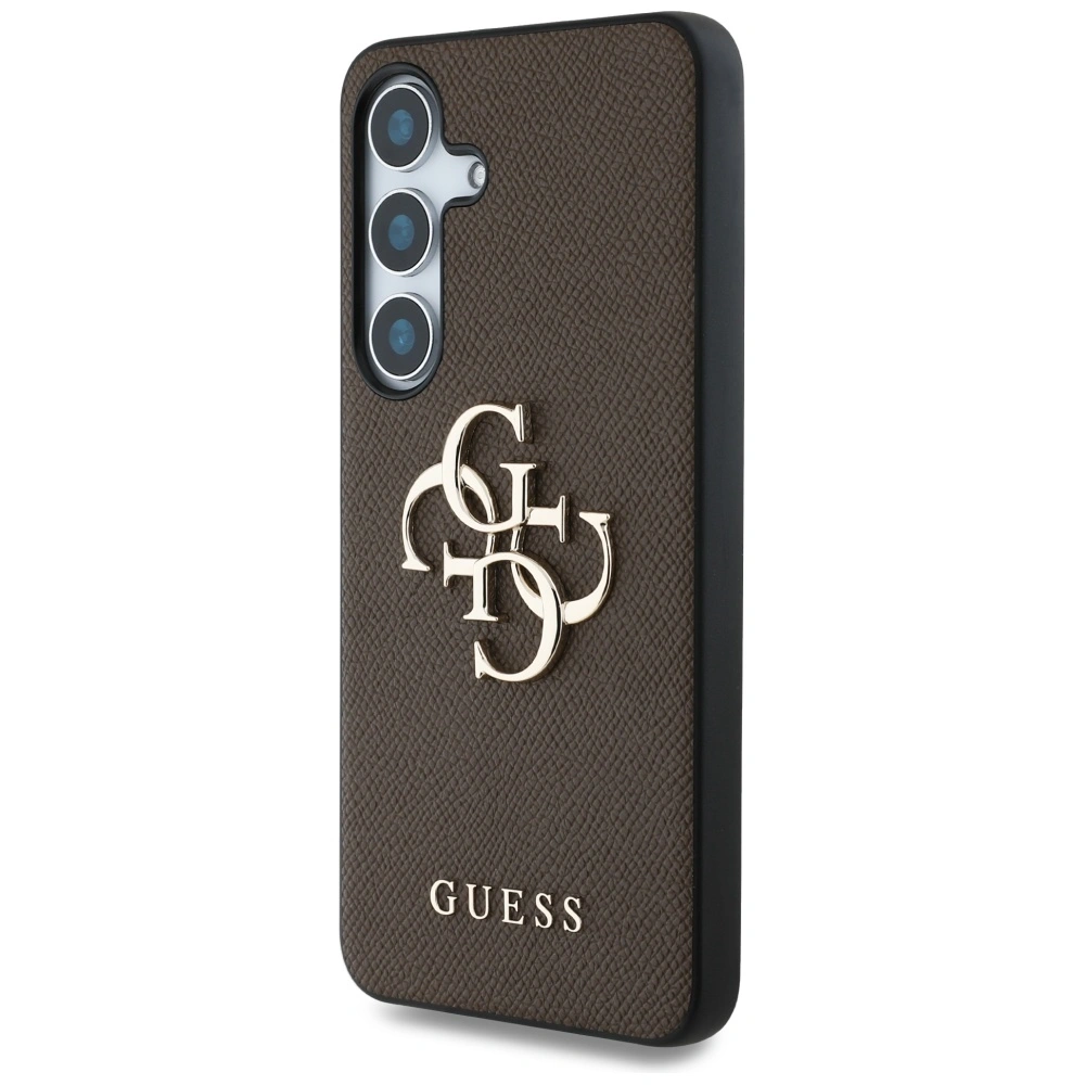 Kryt Guess Grained Big 4G Logo Small Classic Logo do Samsung Galaxy S25+ Plus brown