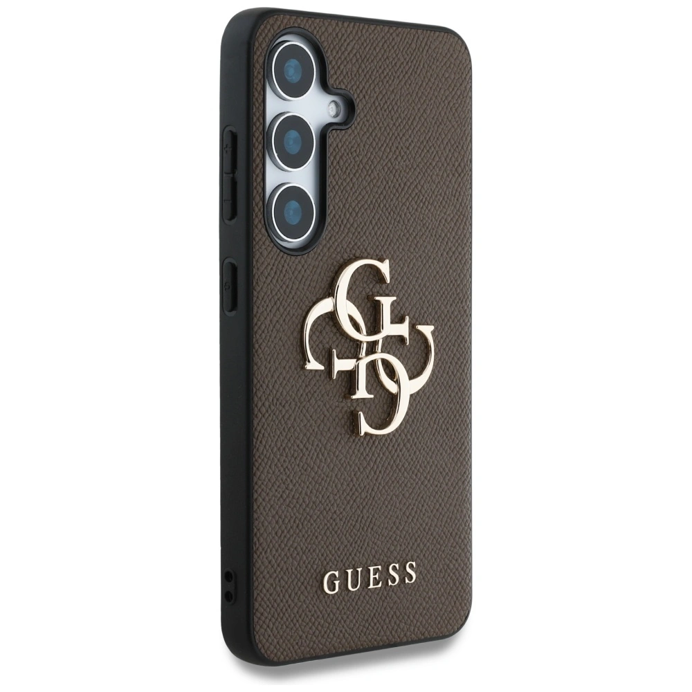 Kryt Guess Grained Big 4G Logo Small Classic Logo do Samsung Galaxy S25+ Plus brown