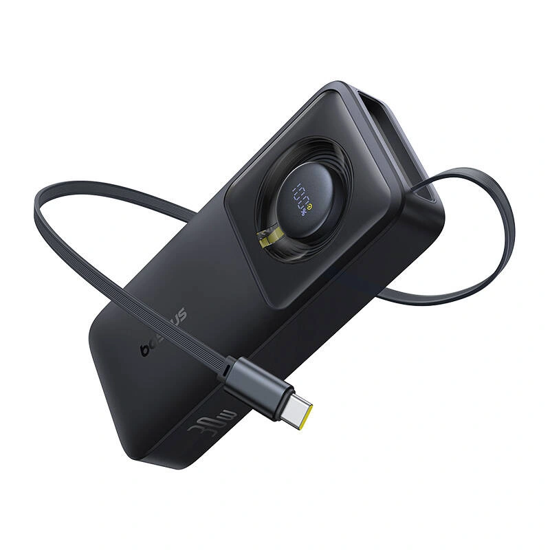 Baseus OS Free2Pull 10000mAh 30W powerbank + built-in USB-C cable (black)