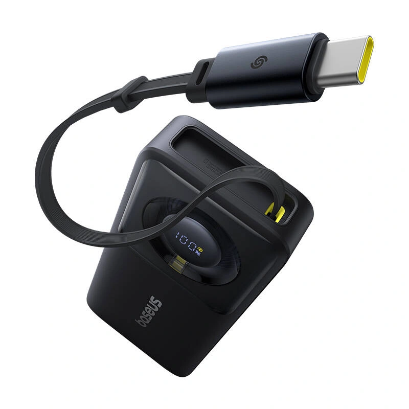 Baseus OS Free2Pull 10000mAh 30W powerbank + built-in USB-C cable (black)