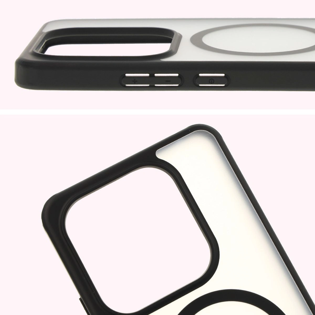 Kryt Bizon Case MatteO Xiaomi Redmi Note 14 5G translucent with black frame