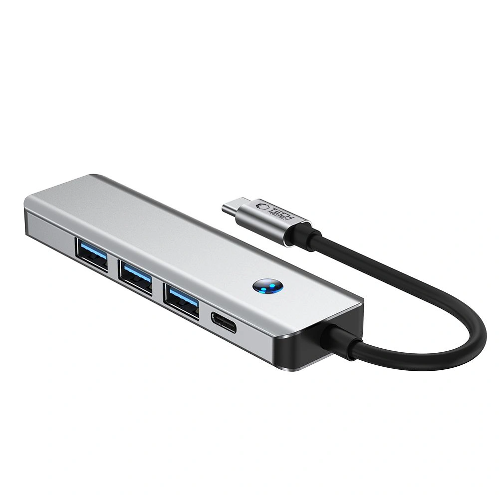 Tech-Protect HB01 HUB Adapter 5in1 USB-C + USB-A 3.0 + HDMI 4K60Hz + PD 100W Space Grey