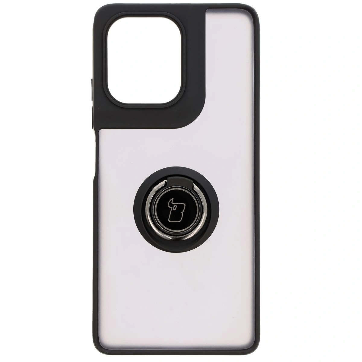 Kryt Bizon Case Hybrid Ring Motorola Moto G75 5G smoky with a black frame