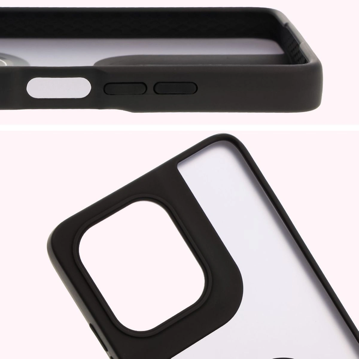 Kryt Bizon Case Hybrid Ring Motorola Moto G75 5G smoky with a black frame