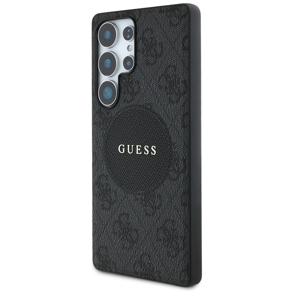 Kryt Guess 4G Round Patch Classic Logo MagSafe Samsung Galaxy S25 Ultra black