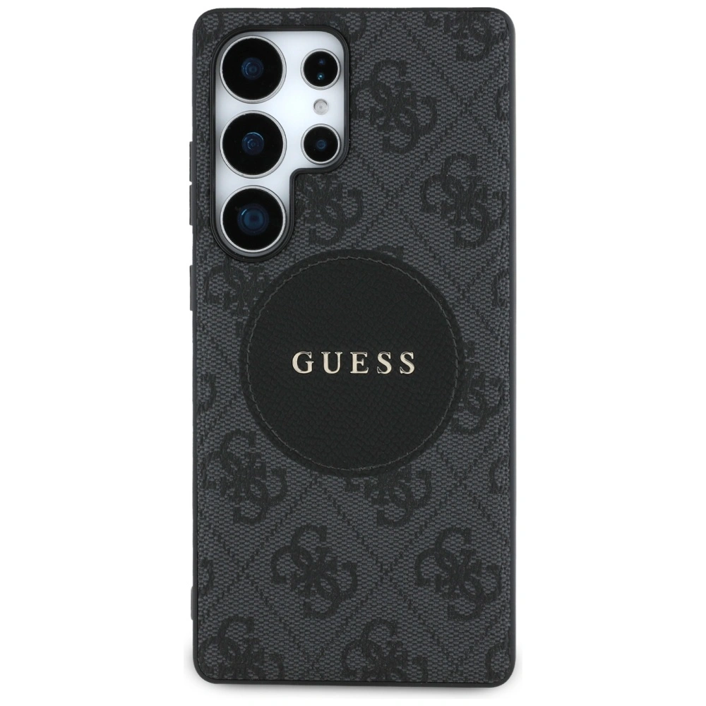 Kryt Guess 4G Round Patch Classic Logo MagSafe Samsung Galaxy S25 Ultra black