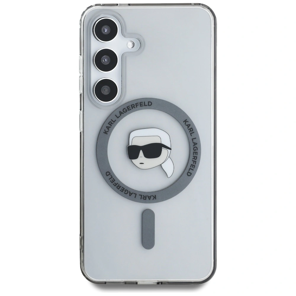 Kryt Karl Lagerfeld Button Karl Head Printed Logo MagSafe Samsung Galaxy S25 black