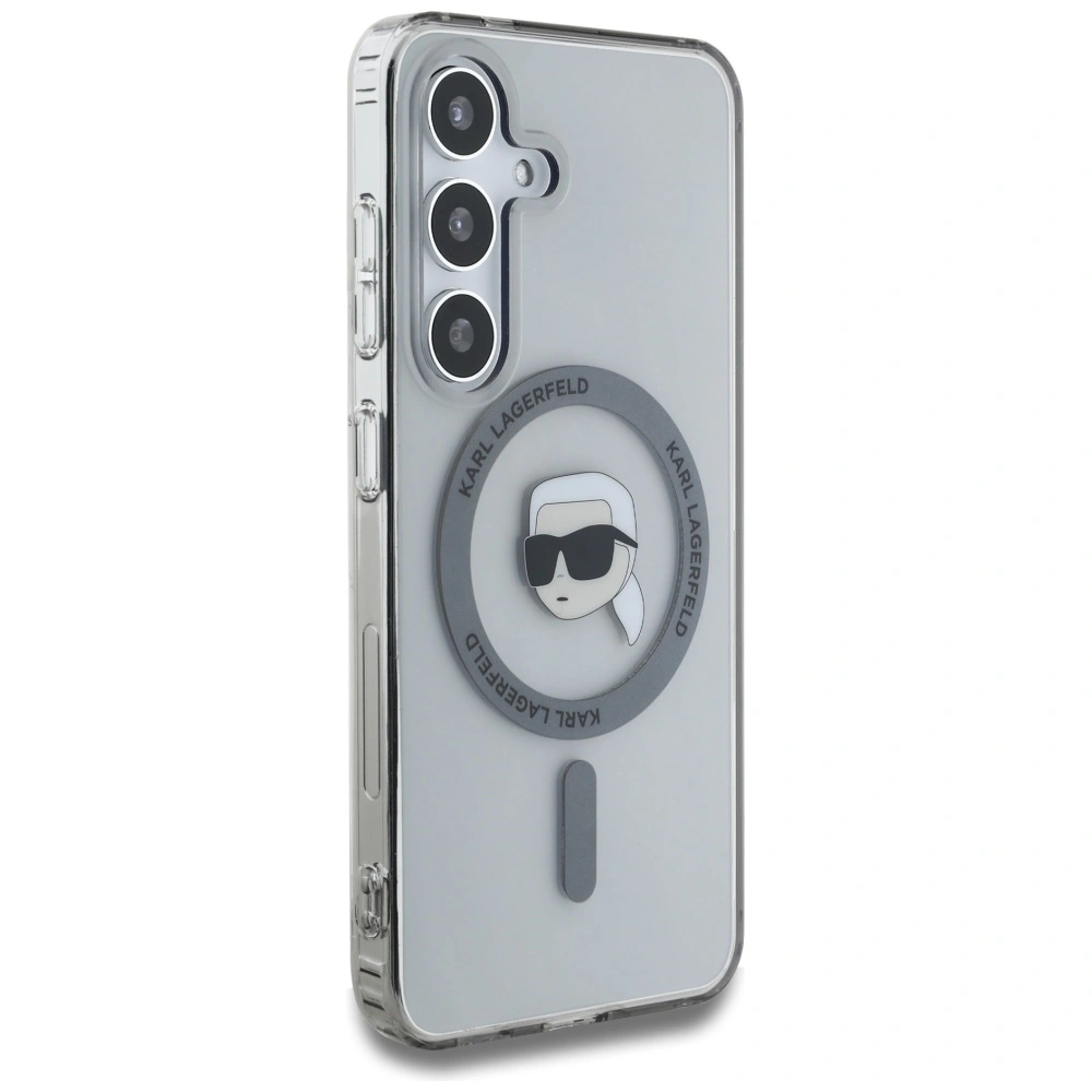 Kryt Karl Lagerfeld Button Karl Head Printed Logo MagSafe Samsung Galaxy S25 black