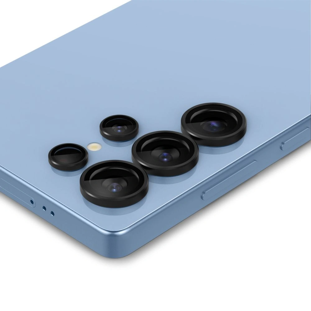 Kryt Spigen Optik Pro HD Glas.tr ez Fit Camera Protector Galaxy S25 Ultra Black [2 PACK]