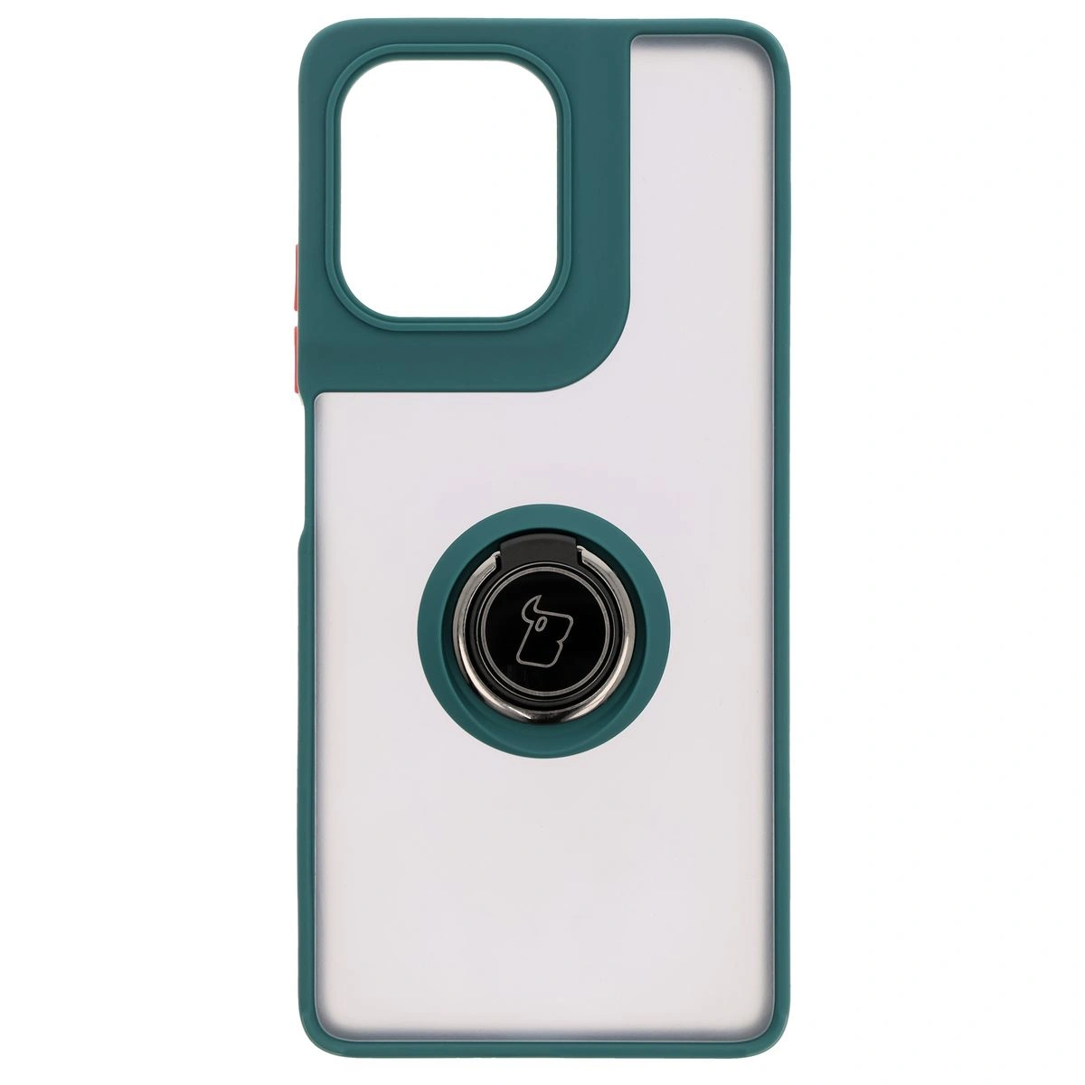 Kryt Bizon Case Hybrid Ring Motorola Moto G75 5G smoky with a dark green frame