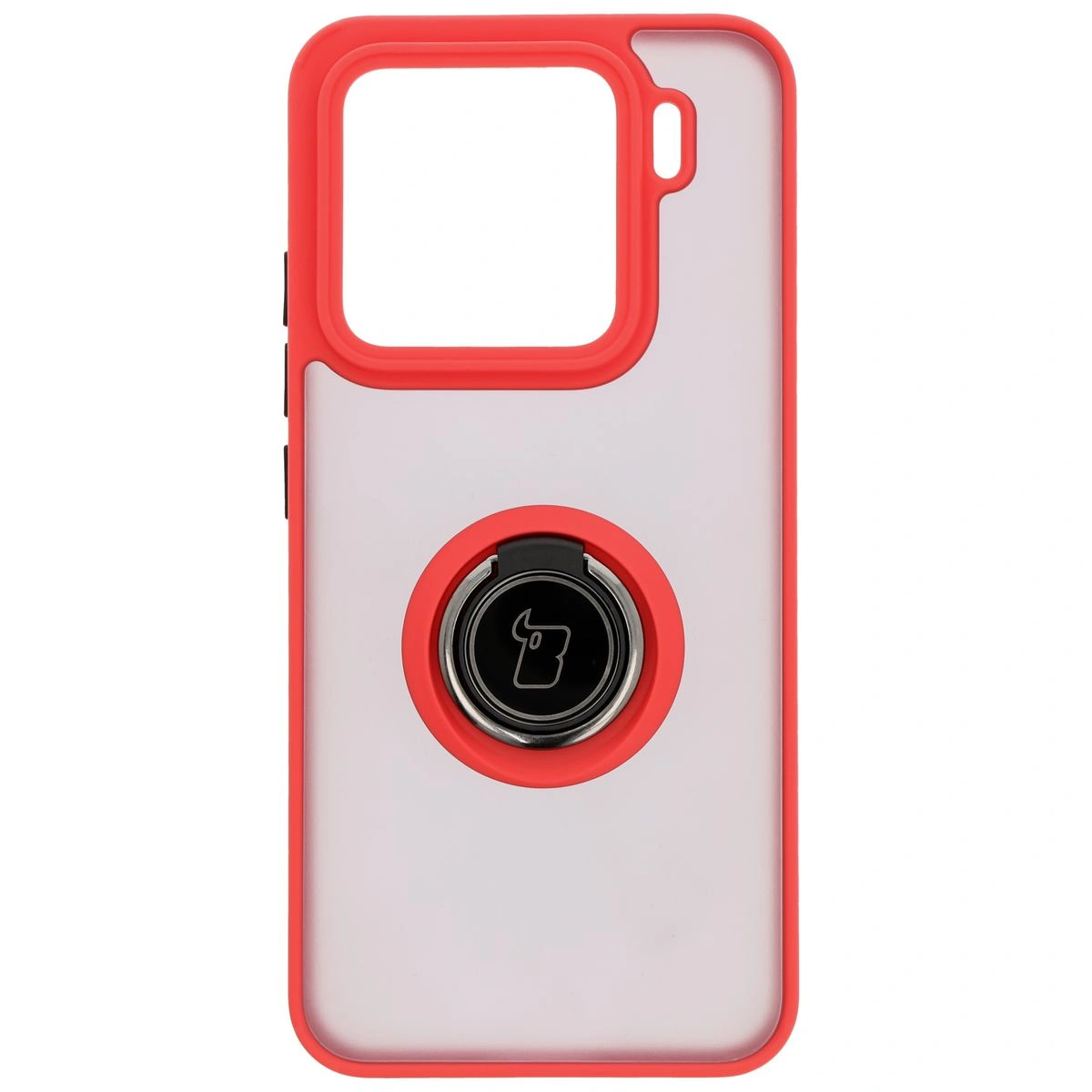 Kryt Bizon Case Hybrid Ring Xiaomi 15 smoky with a red frame
