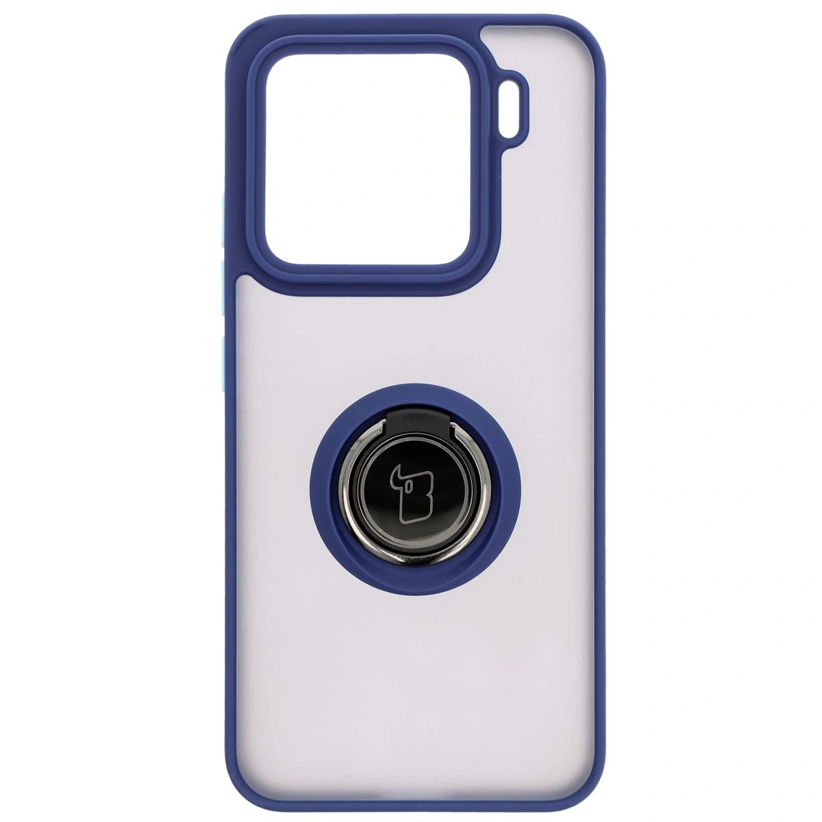 Kryt Bizon Case Hybrid Ring Xiaomi 15 smoky with a dark blue frame